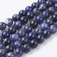 Natural Sodalite Beads Strands, Grand A, Round, 10mm, Hole: 1mm(G-E110-10mm-3)