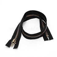 Garment Accessories, Metal with Nylon Zipper, Zip-fastener Components, Black, 68x3.5x0.3cm(X-FIND-WH0062-27)