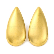 Ion Plating(IP) 304 Stainless Steel Teardrop Stud Earrings, Real 18K Gold Plated, 32.5x15.5mm(EJEW-D281-31G)