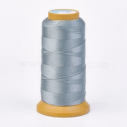 Polyester Thread, for Custom Woven Jewelry Making, Light Steel Blue, 0.7mm, about 310m/roll(NWIR-K023-0.7mm-18)