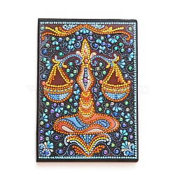 DIY Diamond Painting Notebook Kits, including PU Leather Book, Resin Rhinestones, Diamond Sticky Pen, Tray Plate and Glue Clay, Notebook: 210x150mm, 50 pages/book(PW-WG53119-11)