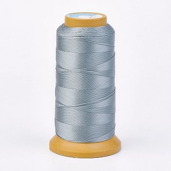 Polyester Thread, for Custom Woven Jewelry Making, Light Steel Blue, 0.7mm, about 310m/roll