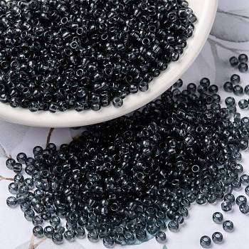 MIYUKI Round Rocailles Beads, Japanese Seed Beads, (RR152) Transparent Gray, 8/0, 3mm, Hole: 1mm, about 422~455pcs/bottle, 10g/bottle