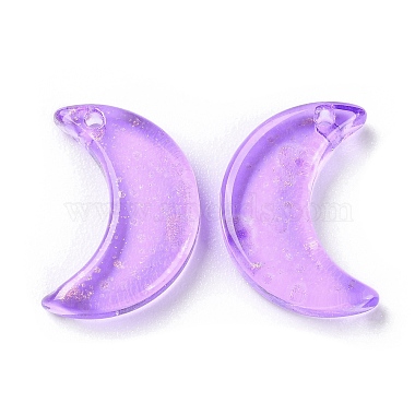 Medium Purple Moon Glass Beads