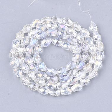 Chapelets de perles en verre galvanoplastique(EGLA-T013-05M)-2