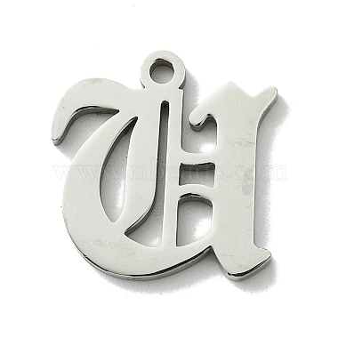 Stainless Steel Color Letter U 201 Stainless Steel Pendants
