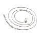 男性の女性のための真鍮のカーブチェーン ネックレス(NJEW-G029-01P)-3