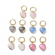 Natural Gemstone Heart Dangle Earrings(EJEW-JE05068)-1