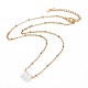 (vente d'usine de fêtes de bijoux) colliers pendentif initial en coquille naturelle(NJEW-JN03298-02)-3