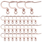100Pcs 316 Surgical Stainless Steel Earring Hooks, Ear Wire with Ball, Rose Gold, 16x16~19.5x3mm, Hole: 2mm, Pin: 0.7mm(STAS-SC0006-43)