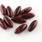 Oval Imitation Gemstone Acrylic Beads, Dark Red, 31x12mm, Hole: 3mm, about 170pcs/500g(OACR-R031-02)