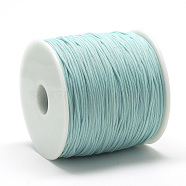 Polyester Cords, Pale Turquoise, 0.8mm, about 131.23~142.16 yards(120~130m)/roll(OCOR-Q037-20)