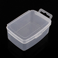 Rectangle Plastic Bead Storage Containers, Clear, 10.5x6.5x3.5cm(CON-Q023-26)
