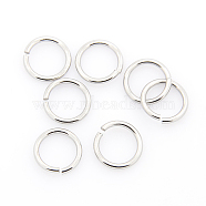 304 Stainless Steel Open Jump Rings, Stainless Steel Color, 10x1.2mm, Inner Diameter: 7.6mm, about 1000pcs/bag(STAS-J013-10xx1.2mm-01)