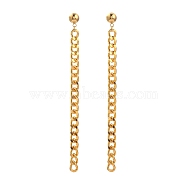 Chain Tassel Earrings, with Aluminum Curb Chains and 304 Stainless Steel Stud Earring Findings, Golden, 115mm, Pin: 0.7mm(EJEW-JE04253)