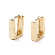 Rack Plating Brass Rectangle Hoop Earrings for Women, Cadmium Free & Nickel Free & Lead Free, Real 18K Gold Plated, 12.5x9.5x4mm, Pin: 0.9mm(EJEW-B014-18G)
