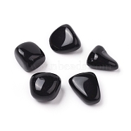 Natural Black Obsidian Beads, Healing Stones, for Energy Balancing Meditation Therapy, Tumbled Stone, Vase Filler Gems, Dyed & Heated, No Hole/Undrilled, Nuggets, 20~35x13~23x8~22mm(G-K302-A11)