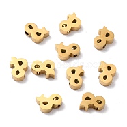 304 Stainless Steel Charms, Mark Ampersand &, Golden, 10x7.5x3mm, Hole: 1.6mm(STAS-F271-18G)