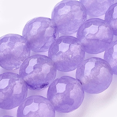 Medium Purple Round Malaysia Jade Beads