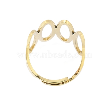 304 Stainless Steel Oval Adjustable Rings for Women(RJEW-Z045-01G-01)-3