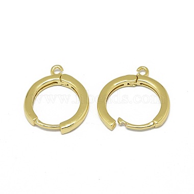 Brass Huggie Hoop Earring Findings(PALLOY-F249-19G)-2