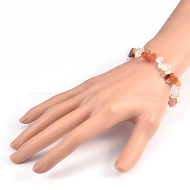 Bracelets extensible avec perles en pierre pr&eacute;cieuse(BJEW-JB01825-03)-3