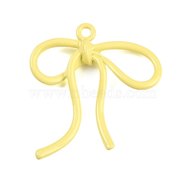 Champagne Yellow Bowknot Alloy Pendants