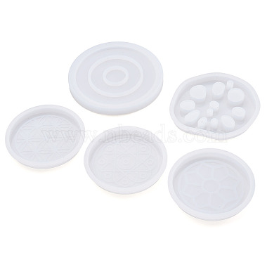 Boutigem 5Pcs 5 Style Cup Mat Silicone Molds(DIY-BG0001-11)-8