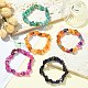 Dyed & Heated Nuggets Natural Agate Bead Stretch Bracelets for Women(BJEW-JB09484)-2