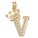 Rack Plating Brass Micro Pave Cubic Zirconia Pendants(KK-D535-01V-RS)-1