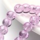 Plum Crackle Glass Round Beads Strands(X-CCG-Q002-6mm-04)-1