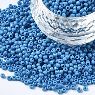 TOHO Round Seed Beads, Japanese Seed Beads, (43D) Opaque Cornflower, 11/0, 2.2mm, Hole: 0.8mm, about 50000pcs/pound(SEED-TR11-0043D)