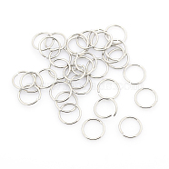 304 Stainless Steel Open Jump Rings, Stainless Steel Color, 9x0.9mm, Inner Diameter: 7.2mm, about 1800pcs/bag(STAS-J013-9x0.9mm-01)