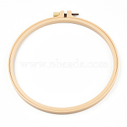 Bamboo Cross Stitch Embroidery Hoops, Sewing Tools Accessory, Round, Moccasin, 160mm(PW23031554765)
