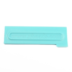 Plastic Baking Edge Dough Scraper and Cutter Pastry Spatulas, for Cake Decoration Baking Tools, Rectangle, Pale Turquoise, 217x75x7mm(AJEW-P077-09)
