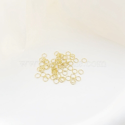 50Pcs Brass Open Jump Rings, Ring, Golden, 4x0.5mm(PW-WG80FA8-04)