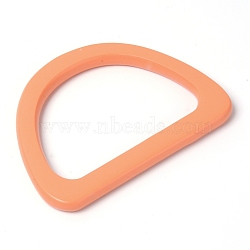 Wooden Bag Handle, D-shaped, for Bag Replacement Accessories, Orange, 9.4x12.2x0.95cm(FIND-WH0069-05B)