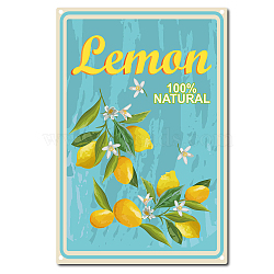 Vintage Metal Tin Sign, Wall Decor for Bars, Restaurants, Cafes Pubs, Fruit Pattern, 30x20cm(AJEW-WH0157-051)
