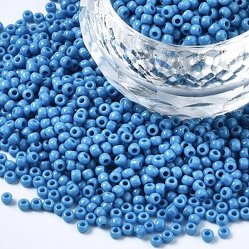TOHO Round Seed Beads, Japanese Seed Beads, (43D) Opaque Cornflower, 11/0, 2.2mm, Hole: 0.8mm, about 50000pcs/pound