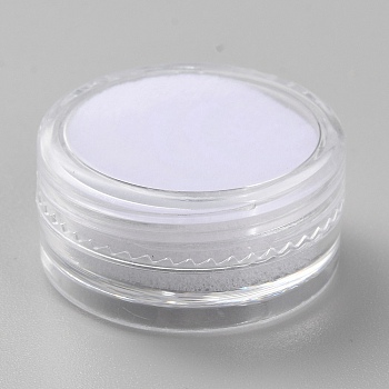 Round Transparent Plastic Loose Diamond Storage Boxes with Screw Lid and Sponge Inside, White, 2.95x1.45cm