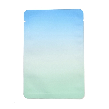 Two Tone Rectangle Plastic Zip Lock Gift Bags, Resealable Bags, Deep Sky Blue, 12x8x0.014cm, Unilateral Thickness: 2.5 Mil(0.065mm)
