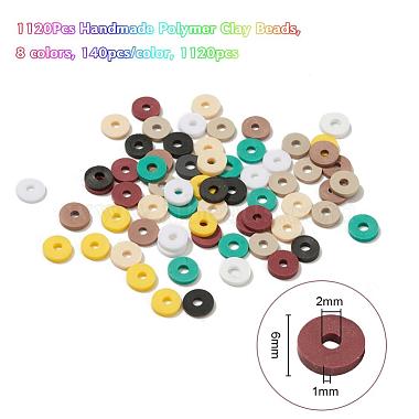 1120Pcs 8 Colors Handmade Polymer Clay Beads(CLAY-YW0001-14D)-4