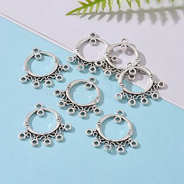 Antique Silver Tibetan Style Ring Chandelier Component Links for Dangle Earring Making(X-EA9736Y-NF)-6
