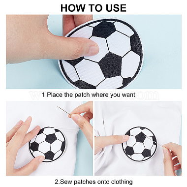24Pcs 4 Styles Football Computerized Embroidery Cloth Sew on Patches(PATC-GO0001-01)-3