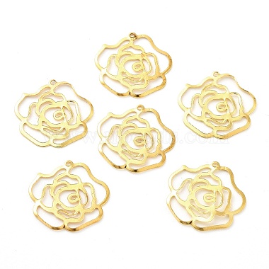 Golden Flower Iron Pendants