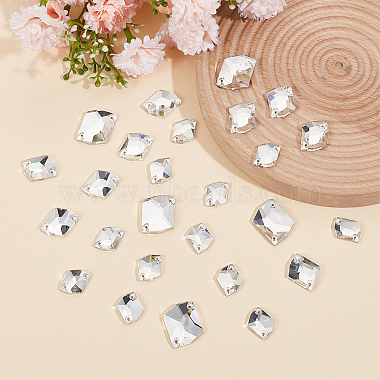 72Pcs 3 Style Irregular Rhombus Glass Sew On Rhinestone(GLAA-GO0001-14)-4