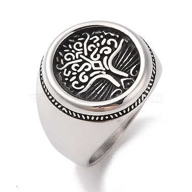 Tree of Life 304 Stainless Steel Finger Rings