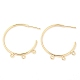 Brass Ring Stud Earrings Findings(KK-K351-26G)-1