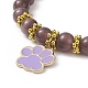 Cat Eye Round Beads Beaded Bracelets(BJEW-JB09050)-5