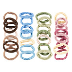 4 Sets 4 Colors Polyester Elastic Hair Accessories, for Girls or Women, Scrunchie/Scrunchy Hair Ties, Mixed Color, 40x9mm, 10pcs/set, 1 set/color(OHAR-TA0001-21)